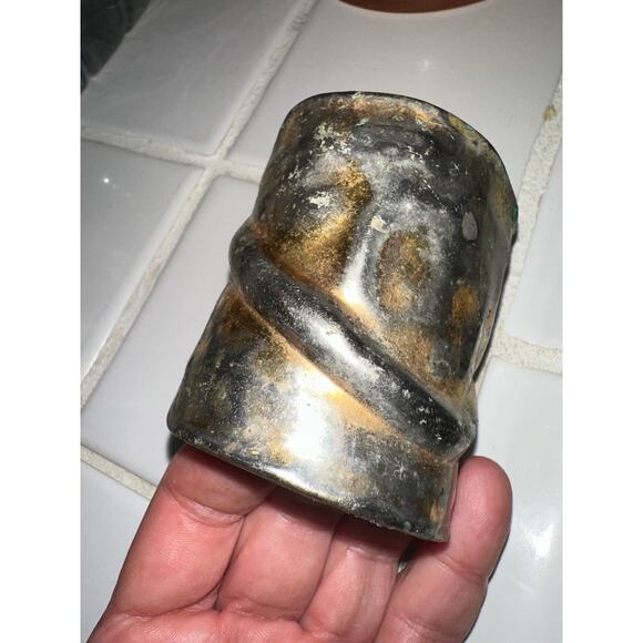 VINTAGE ALLEN JACOBSEN BRUTALIST MODERNIST CUFF BRACELET SIGNED! - Picture 1 of 7